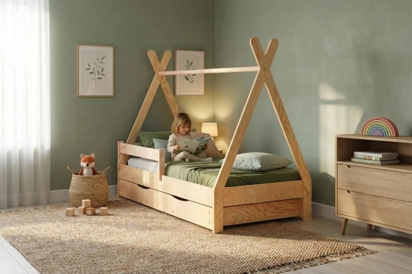 Łóżko dziecięce inspirowane naturą - jak wprowadzić motyw lasu i zwierząt